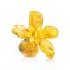 Honey Amber Floral Brooch The Volcano, image 