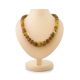 Hammer Cut Amber Beaded Necklace The Meteor, image 