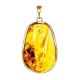 Amber Gold-Plated Pendant With Inclusions The Clio, image 