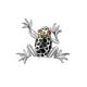 Sterling Silver Brooch With Amber And Enamel The Frog, image 