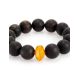 Bold Dark Amber Beaded Bracelet The Cuba, image , picture 3