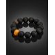 Bold Dark Amber Beaded Bracelet The Cuba, image , picture 2