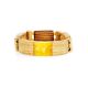 Wooden Flat Beaded Bracelet With Honey Amber The Indonesia, image , picture 4