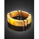 Wooden Flat Beaded Bracelet With Honey Amber The Indonesia, image , picture 3