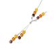 Silver Necklace With Multicolor Amber Dangles The Sugar, image , picture 4