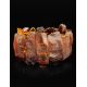 Statement Amber Flat Beaded Bracelet The Volcano, image , picture 2