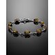 Green Amber Link Bracelet In Silver The Fiori, image , picture 2