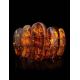 Cognac Amber Stretch Bracelet The Volcano, image , picture 2