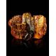 Bold Cognac Amber Stretch Bracelet The Volcano, image , picture 2