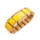 Wooden Elastic Bracelet With Honey Amber The Indonesia, image , picture 3