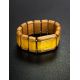 Wooden Elastic Bracelet With Honey Amber The Indonesia, image , picture 4