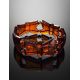 Cognac Amber Stretch Bracelet The Butterfly, image , picture 2