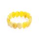 Honey Amber Elastic Flat Beaded Bracelet, image , picture 3