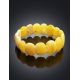 Honey Amber Elastic Flat Beaded Bracelet, image , picture 2