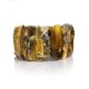 Exclusive Raw Amber Elastic Bracelet The Volcano, image , picture 3