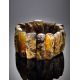 Exclusive Raw Amber Elastic Bracelet The Volcano, image , picture 2