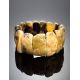 Unpolished Amber Stretch Bracelet The Volcano, image , picture 2
