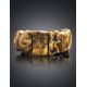 Bold Raw Amber Stretch Bracelet The Volcano, image , picture 2