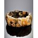 Bold Raw Amber Stretch Bracelet The Volcano, image , picture 2