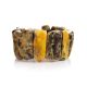 Dark Hued Amber Stretch Bracelet The Volcano, image , picture 3