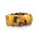 Statement Raw Amber Stretch Bracelet The Volcano, image , picture 3