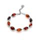 Multicolor Amber Linked Bracelet In Sterling Silver The Casablanca, image , picture 4