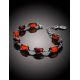 Multicolor Amber Linked Bracelet In Sterling Silver The Casablanca, image , picture 2