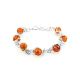 Baltic Amber Link Bracelet In Sterling Silver The Flamenco, image 