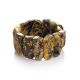Bold Amber Flat Beaded Bracelet The Volcano, image 