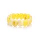 Honey Amber Elastic Flat Beaded Bracelet, image 