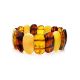 Multicolor Amber Flat Beaded Bracelet, image 