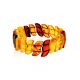 Multicolor Amber Flat Beaded Bracelet, image 