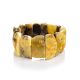 Unpolished Amber Stretch Bracelet The Volcano, image 