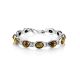 Green Amber Bracelet In Sterling Silver The Soprano, image 