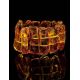 High Polished Cognac Amber Stretch Bracelet The Volcano, image , picture 2