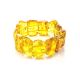 Bold Cognac Amber Flat Beaded Bracelet The Volcano, image , picture 3