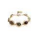 Gold-Plated Link Bracelet With Green Amber The Ellas, image 