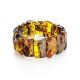 Bold Cognac Amber Stretch Bracelet The Volcano, image 