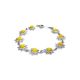 Silver Link Bracelet With Honey Amber The Helios, image 