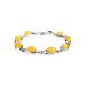 Honey Amber Silver Link Bracelet, image 