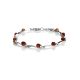 Cute Link Amber Bracelet In Sterling Silver The Leia, image 