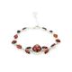 Cognac Amber Link Bracelet In Silver The Verbena, image 