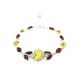 Multicolor Amber Link Bracelet In Silver The Verbena, image 