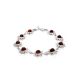 Silver Link Bracelet With Cherry Amber The Helios, image 