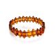 Cognac Amber Flat Beaded Bracelet, image 