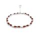 Cognac Amber Link Bracelet In Silver The Amour, image 