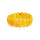 High Polished Honey Amber Elastic Bracelet, image 