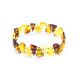 Multicolor Amber Elastic Bracelet, image 