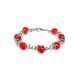 Baltic Amber Link Bracelet In Sterling Silver The Flamenco, image 
