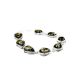 Silver Link Bracelet With Green Amber Stones The Fiori, image 